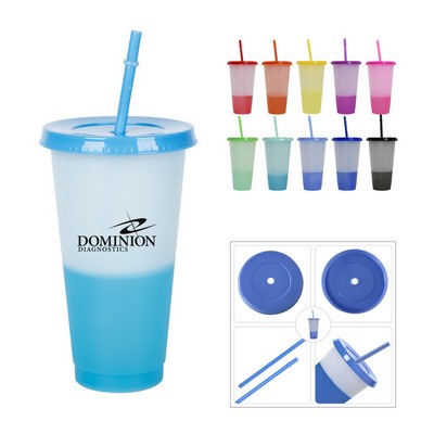 24 Oz. Cold Color Changing Plastic Cup