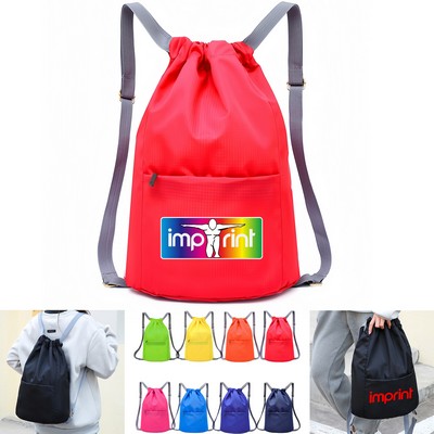 Multicolor Drawstring Backpack